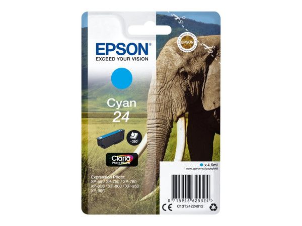 Epson Tinte CY C13T24224012 Claria Photo HD