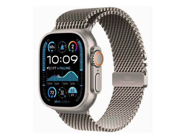 Apple Watch Ultra 2 (grau, 49 mm, Milanaise Armband Titan