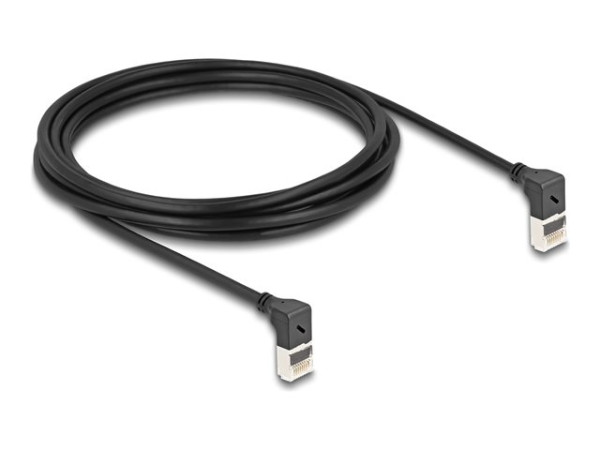 DeLOCK Patchkabel RJ-45 Cat.6a S/FTP, Slim 90Âø gewinkelt