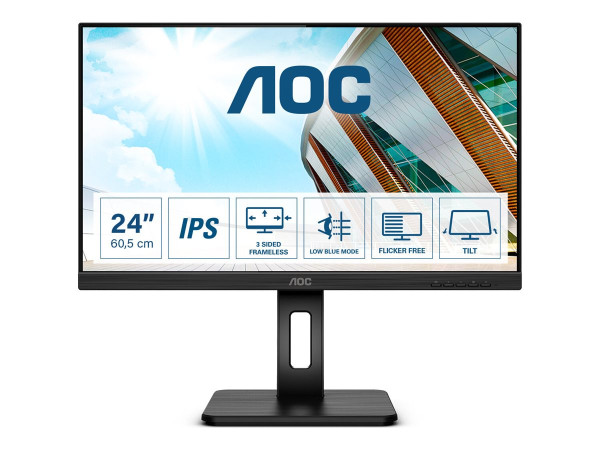 AOC 23,8 L 24P2Q schwarz, FullHD, HDMI, IPS 61 cm (24