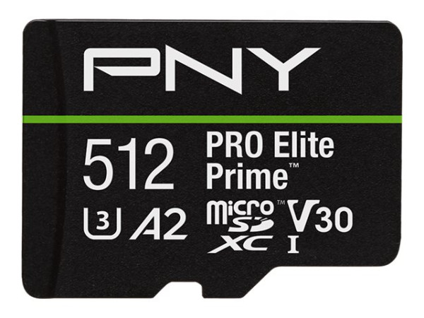 PNY Pro Elite Prime microSD 512 GB (schwarz/grün, Class 10,