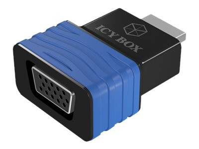 ICY BOX IB-AC516 Adapter HDMI -> VGA, Kabel schwarz/blau