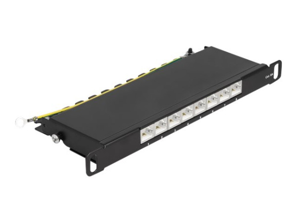 DeLOCK 10" Patchpanel 8P Cat.6A 0,5HE bk | 66870