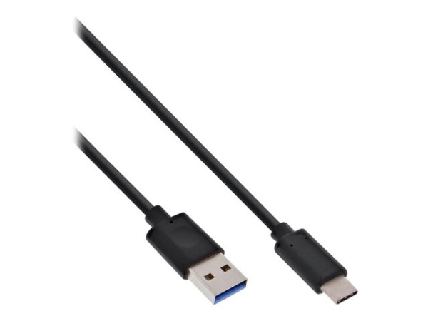 InLine USB 3.2 Kabel, Typ C an A Stecker schwarz 1,0m USB-C