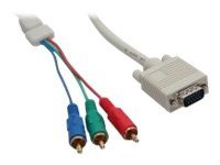 InLine« VGA RGB Kabel, VGA Stecker an 3x Cinch Stecker, 2m