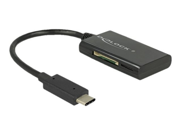 DeLOCK CardR-USB 3.1 Typ C 4 Slots schwarz, Retail