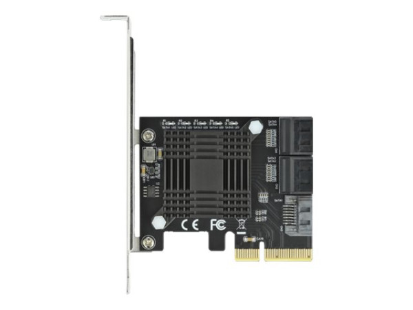 DeLOCK PCIe 5P SATA x4 LP | 90498